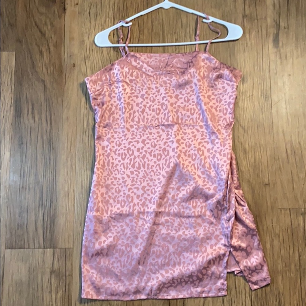 Blush pink slip dress